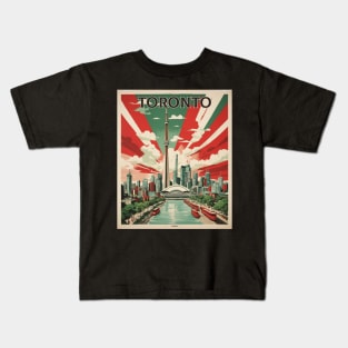 Toronto Canada Vintage Poster Tourism 3 Kids T-Shirt